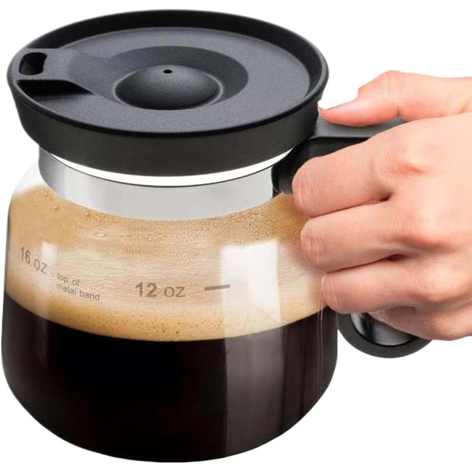 16 Tasses à Boire en Verre à Double paroi avec Mesure de Liquide avec couvercles gratuits Anti-Goutte adaptés à diverses Boissons Chaudes et Froides Verre à Boire à la Mode