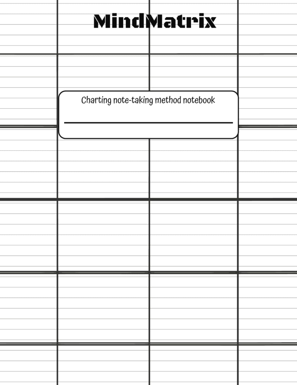 The Charting Note-taking method notebook: for students and professionals