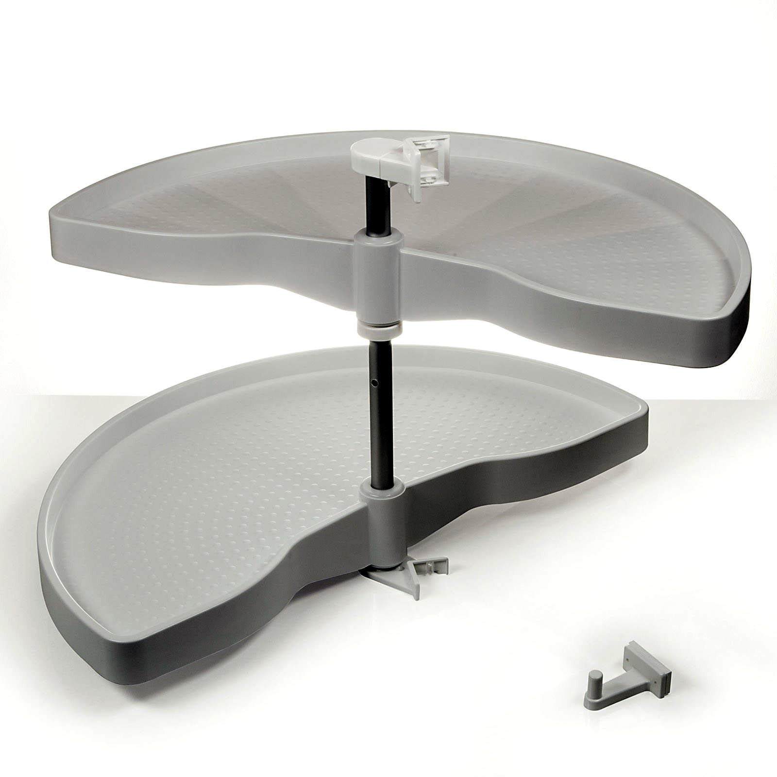 SOTECH Carrousel pour Armoire d’Angle Demi-Cercle Ferrure Pivotante 1000mm 1/2-Fond Circulaire pour Armoire d’Angle de 100cm