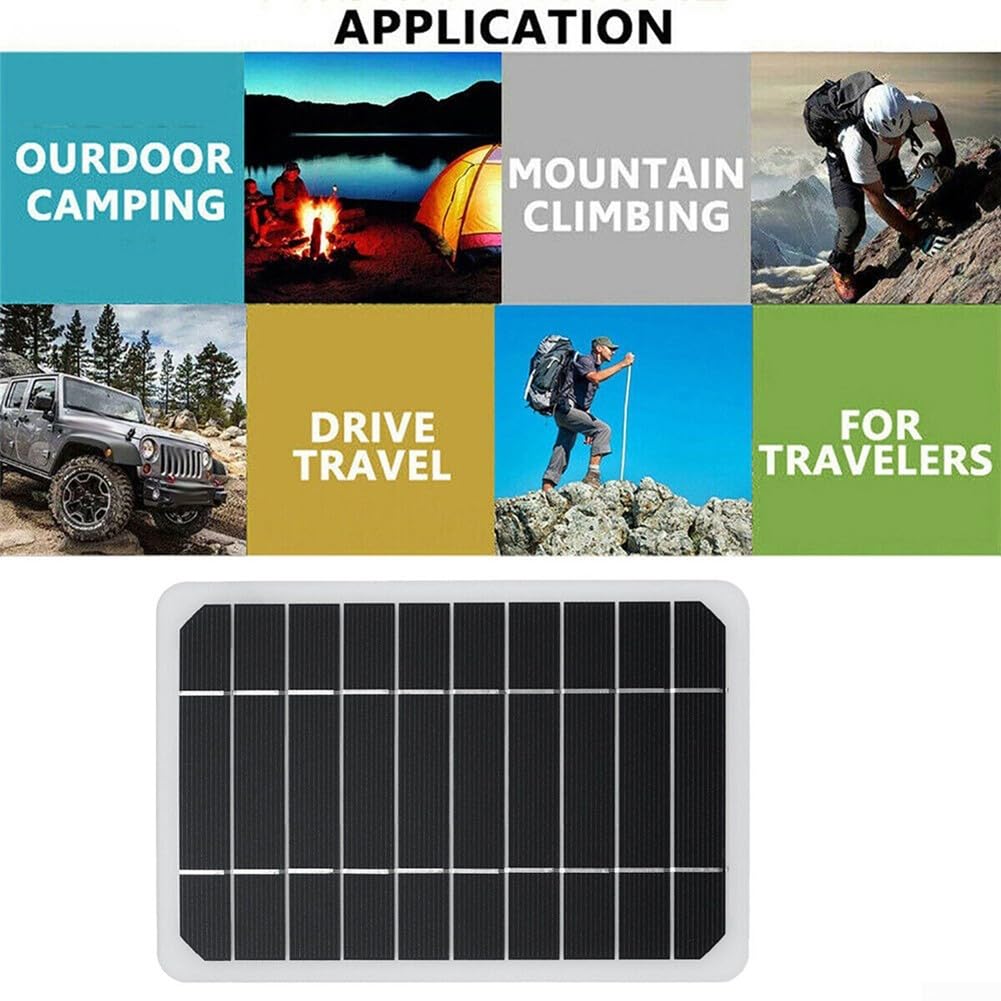 Il pannello solare da 5 V 10 W fornisce un'efficace potenza di uscita per la ricarica di vari dispositivi Caricabatterie solare portatile per esterni con uscita USB fornisce