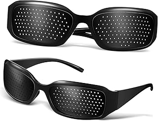 KJHBV 2pcs Vision Correction Pinhole Bulk Shot Glasses Glass Shot Glasses Pinhole Glasses Anti-Fatigue Eyeglasses Vision Correction Eyeglasses Pinhole Eyeglasses Care Tool PC