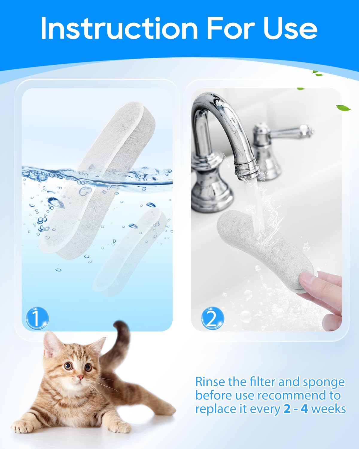 Paquete de 12 filtros de fuente de agua de repuesto para perros compatibles con dispensador automático de cuencos de agua W600, filtros de carbón para fuente de agua para perros de 200 onzas/6