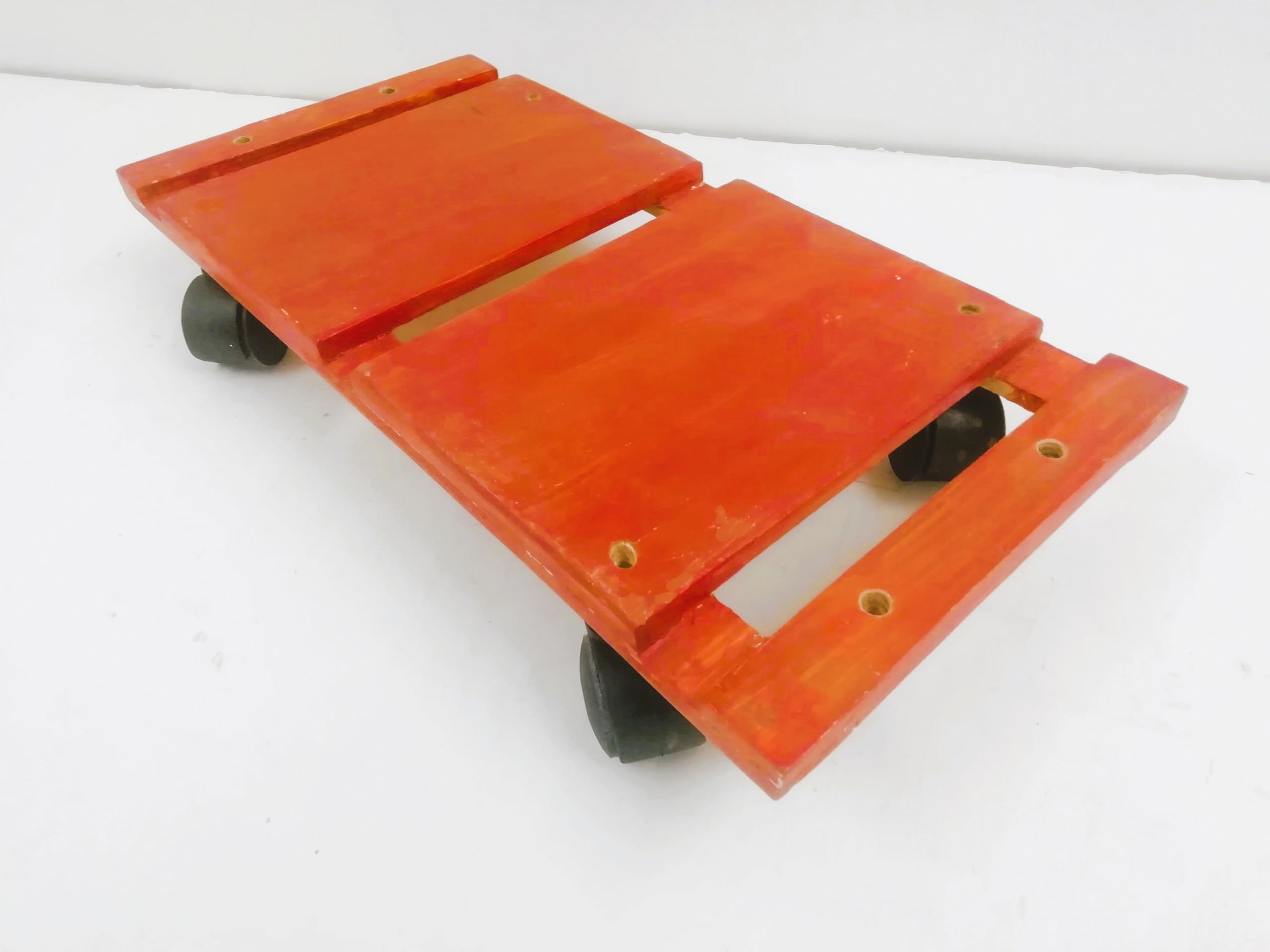 Buy Solid Deck Wooden Dolly with Heavy Duty Durable Caster Wheels