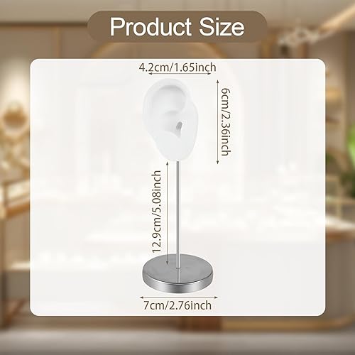 Miniatura 9 de Colaxi Soporte de exhibición de pendientes, soporte de aretes en forma de oreja, soporte de aretes de silicona para cumpleaños, niñas, mujeres,