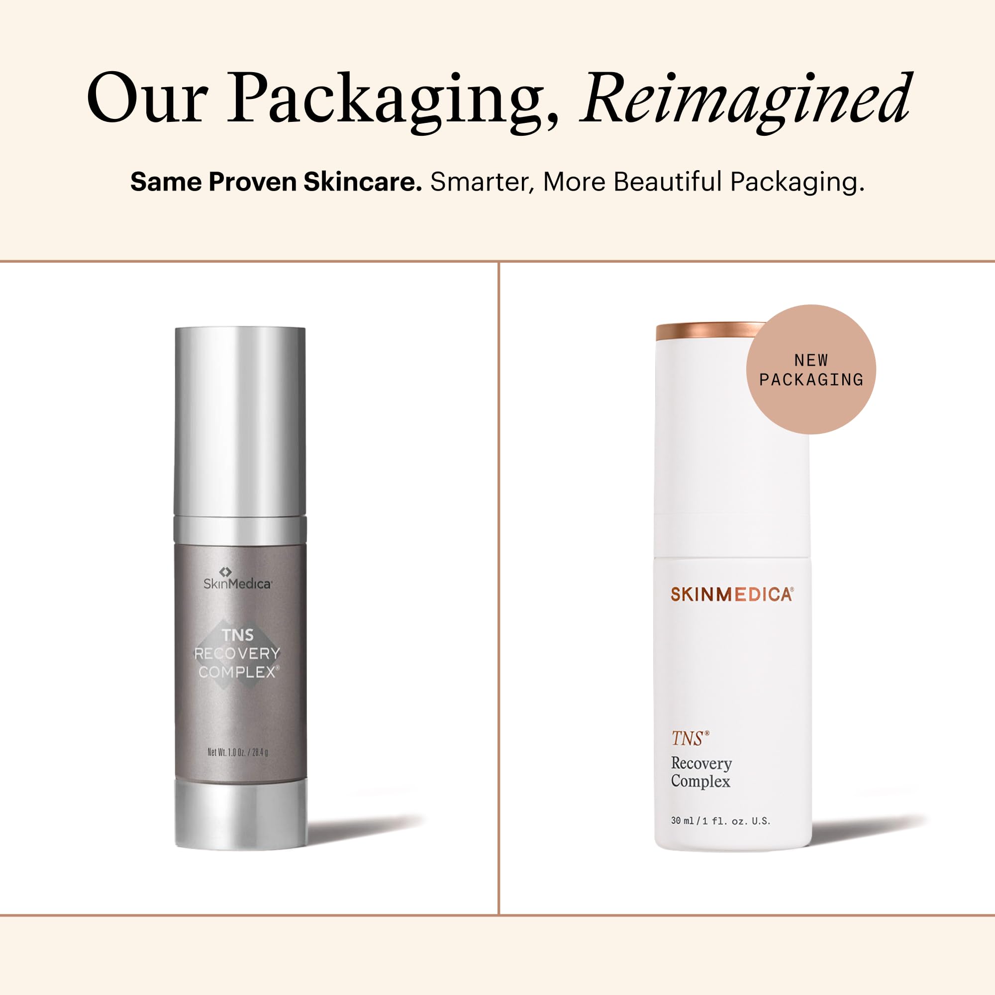 SkinMedica TNS Recovery Complex - Fibroblast-Derived Skincare Technology Containing Exosomes and Growth Factors to Visibly Improve Fine Lines, Wrinkles, NEW PACKAGING, 1 Oz