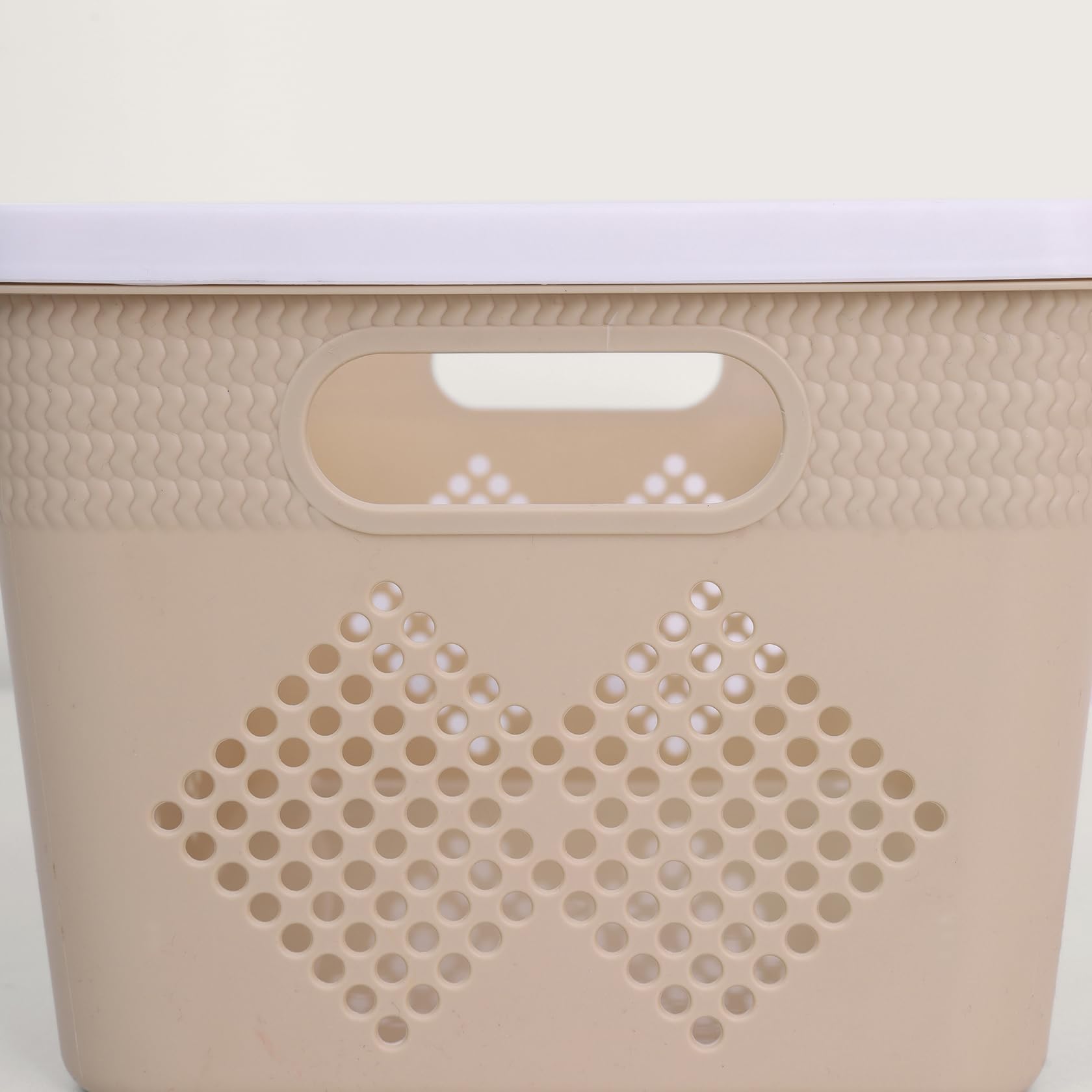 HOME 360 Plastic Storage Baskets | Set of 4 | Multipurpose Organizer Bins | Ideal for Kitchen, Bathroom, Office & Home Use | Durable & Lightweight Plastic Bins for Shelves & Closets 3