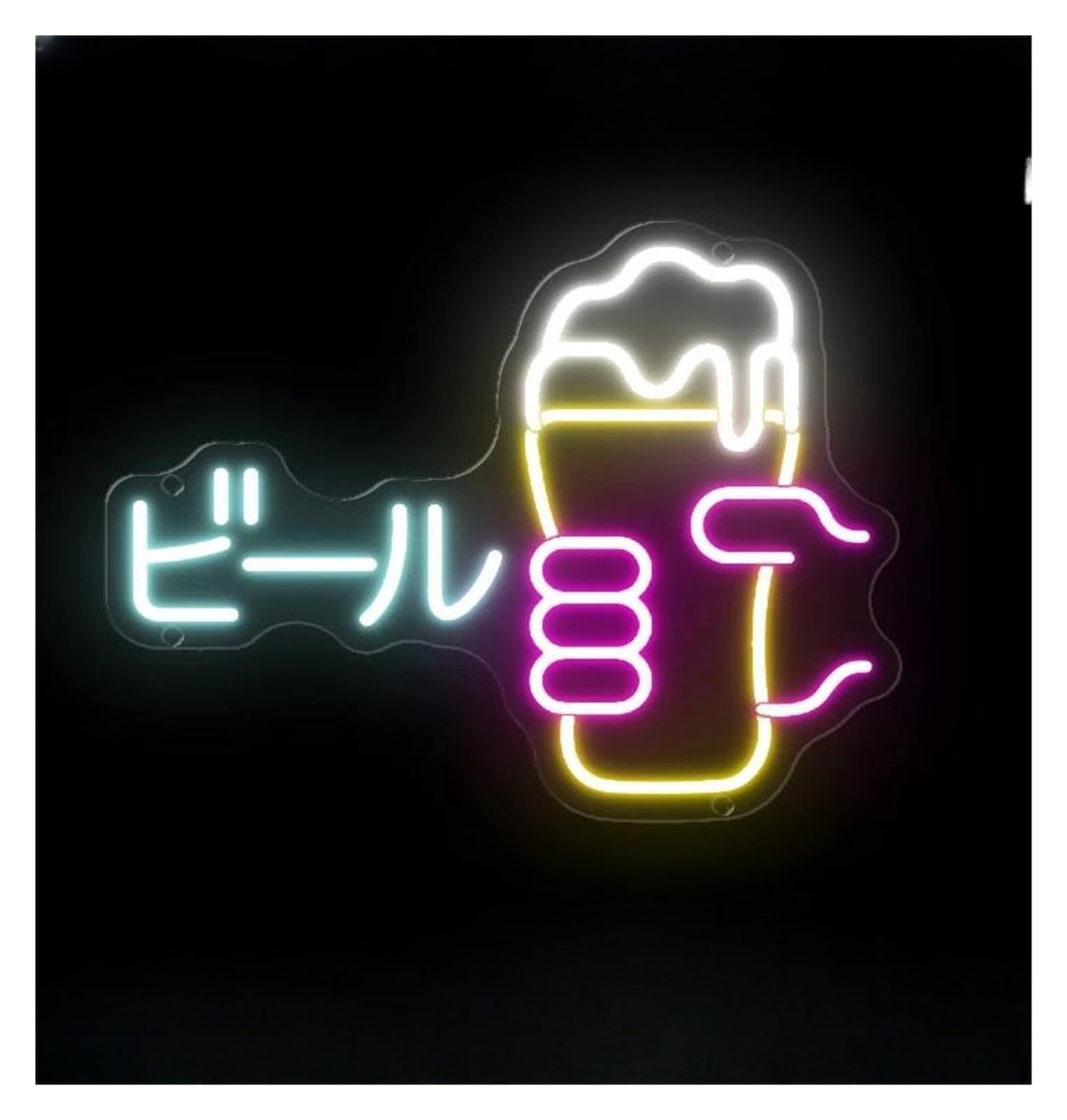 Lemst One Color Signs Lamp Japanese Beer Neon Sign Neon Light For Bar Pub Club Party Restaurant Sign Luminous 34X26.9cm