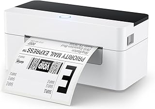OFFNOVA Shipping Label Printer, 4x6 Label Printer for Shipping Packages, High Speed USB Thermal Printer, Supports ShipStation UPS FedEx Ebay(White)