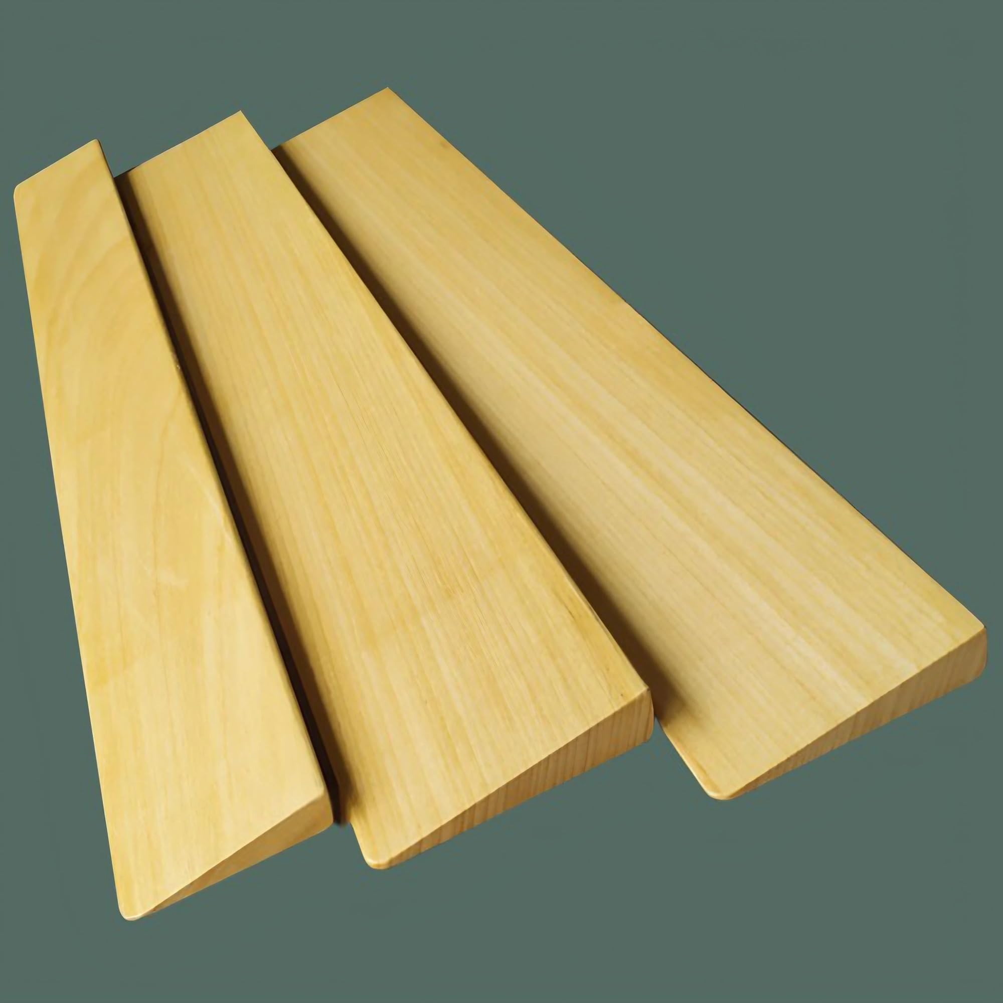 Rampa de Umbral de Puerta de Madera Maciza - Ligera Portátil para Sillas de Ruedas/Carritos, Inclinación Estable, Uso en Aceras/Interiores(80 x 15 x 3 cm)