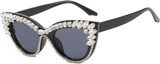 AUGEN Glam Series Cat Eye Sunglasses for Women – Luxury Rhinestone Crystal Studded Fashion Shades, Oversized Bling Diamond...