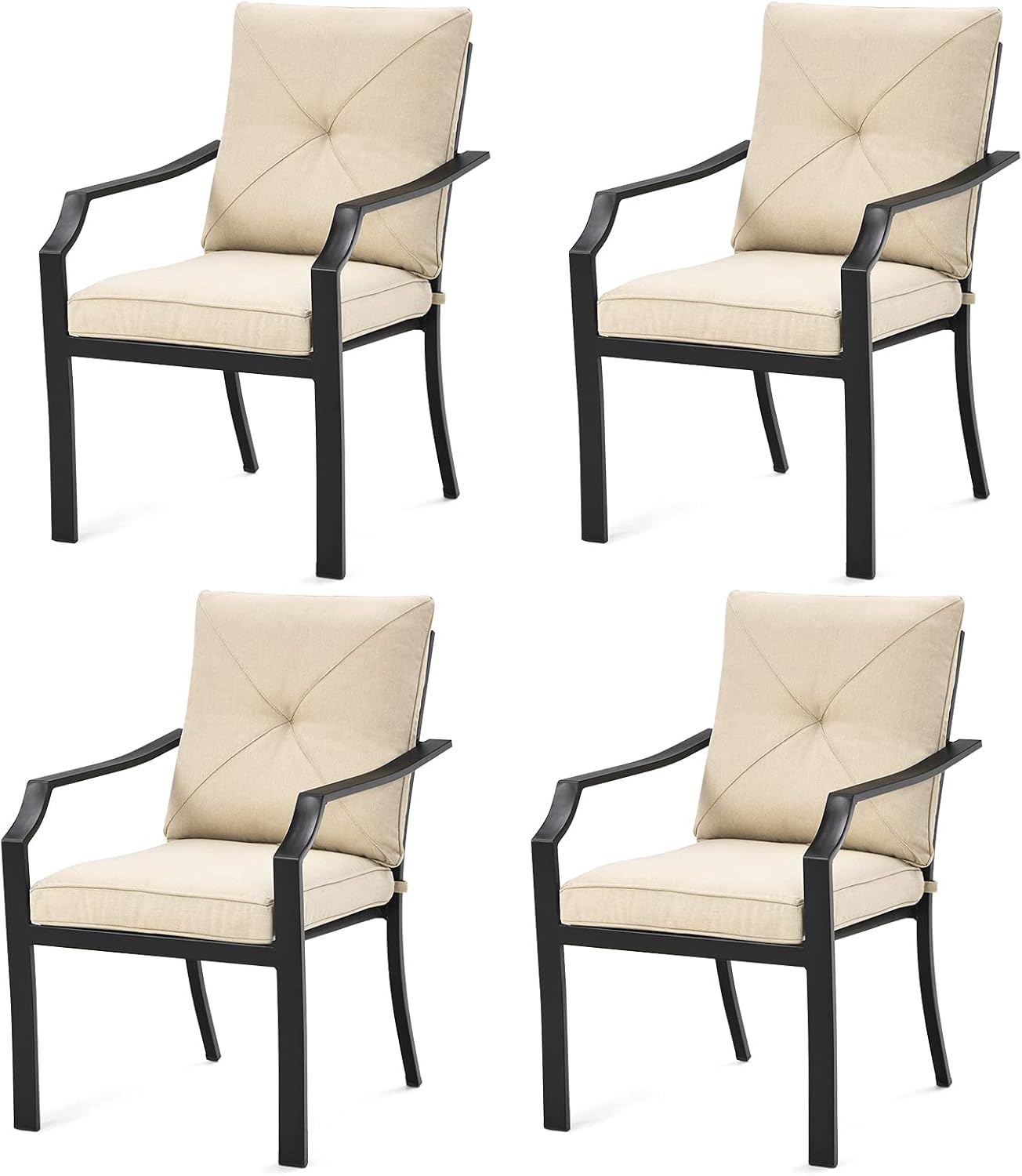 Tangkula 4Piece Patio Dining Chairs, No Assembly Needs