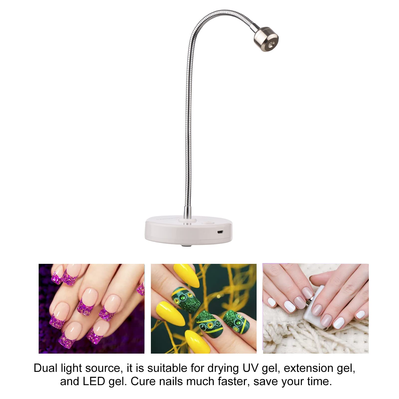 AAPIE Asciugacapelli Portatile per Bambini Mini Lampada per Unghie a LED UV Lampada per Smalto Gel con Cavo USB per Principianti Strumenti per Nail Art Adatti Lampada per Unghie