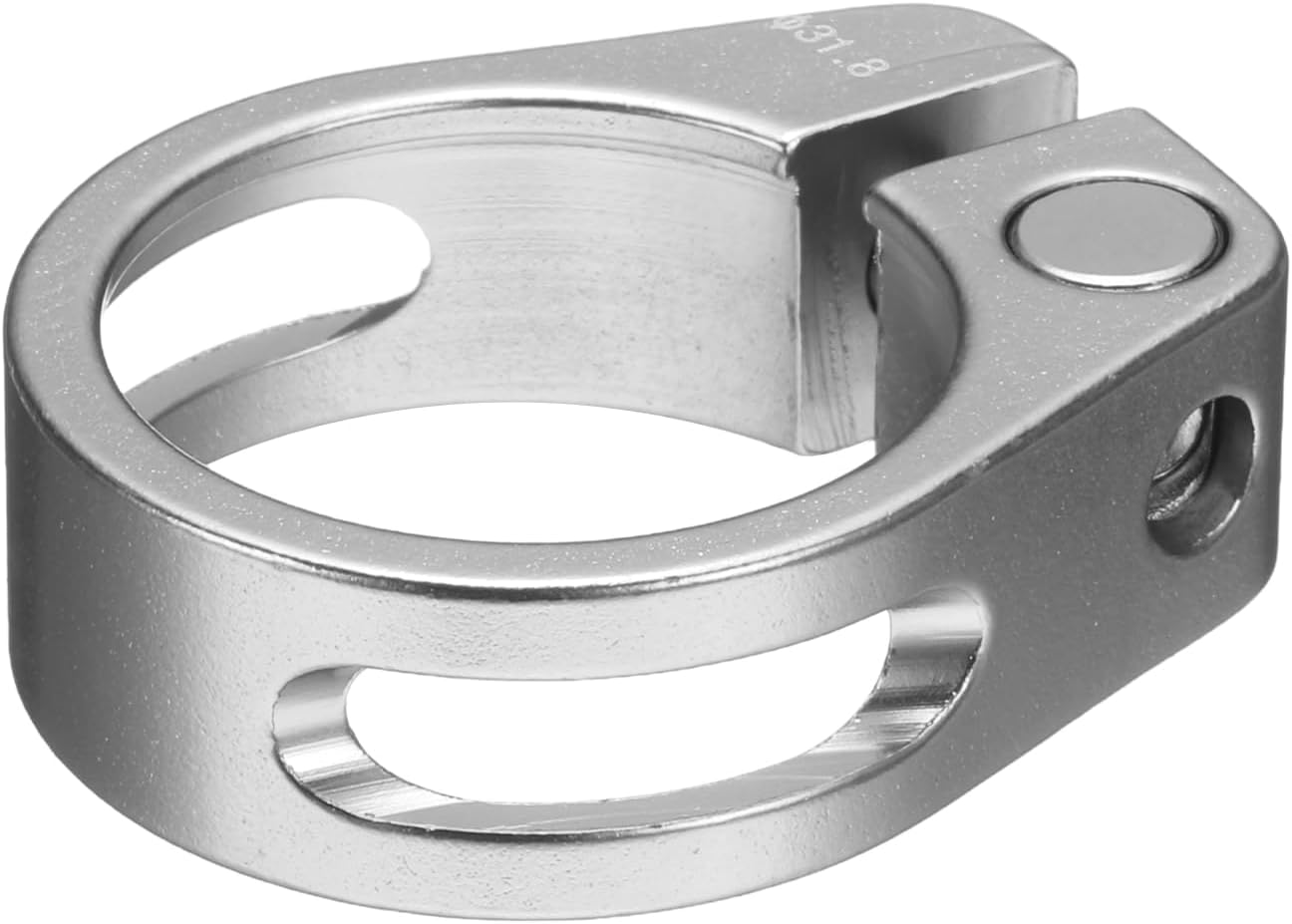 HARFINGTON Bike Seat Post Clamp 31.8mm Bike Clip Aluminum Alloy Bicycle Locking Seat Post Ring with M4 Hex Screw for 27.2 to 28.6mm Bicycle Mountain Bike Road Bike Post Tube, Silver