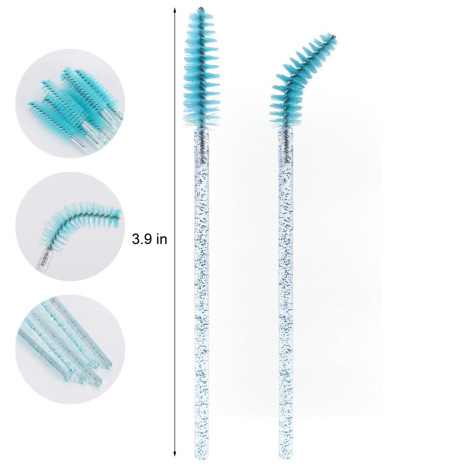 200 Pcs Disposable Eyelash & Eyebrow Brush Set, Mascara Wands - Image 2