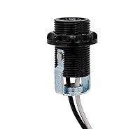 Vista 5 de Creative Hobbies® Candelabro E12 con cables de 12 pulgadas, rosca externa, soporte de montaje, anillo de acabado y sin llave Paquete de 4