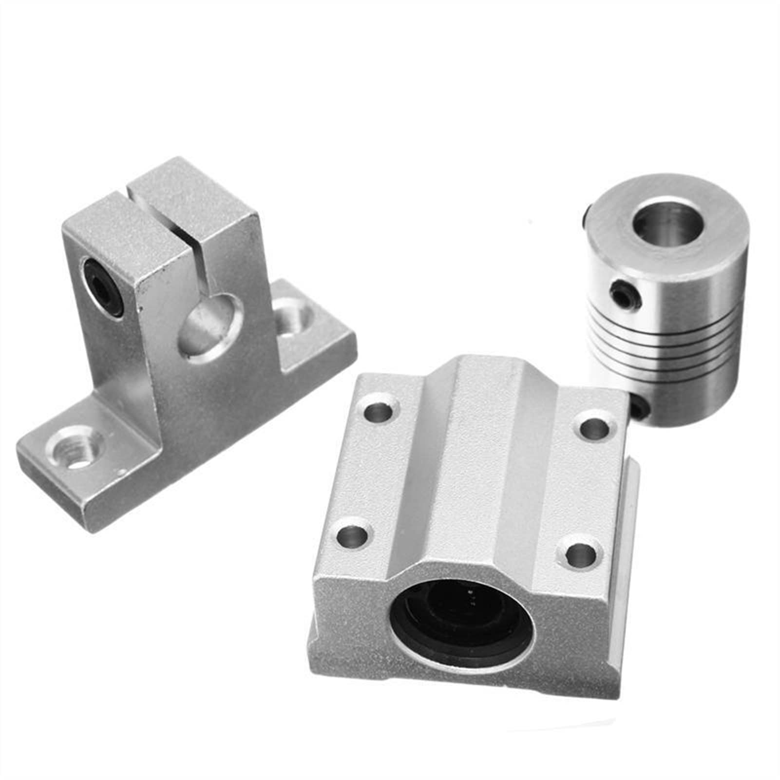 Combinación Industrial, Juego De Guía Lineal De Tornillo T8, for CNC, Tornillo De Acero Inoxidable Y Aluminio(200mm)