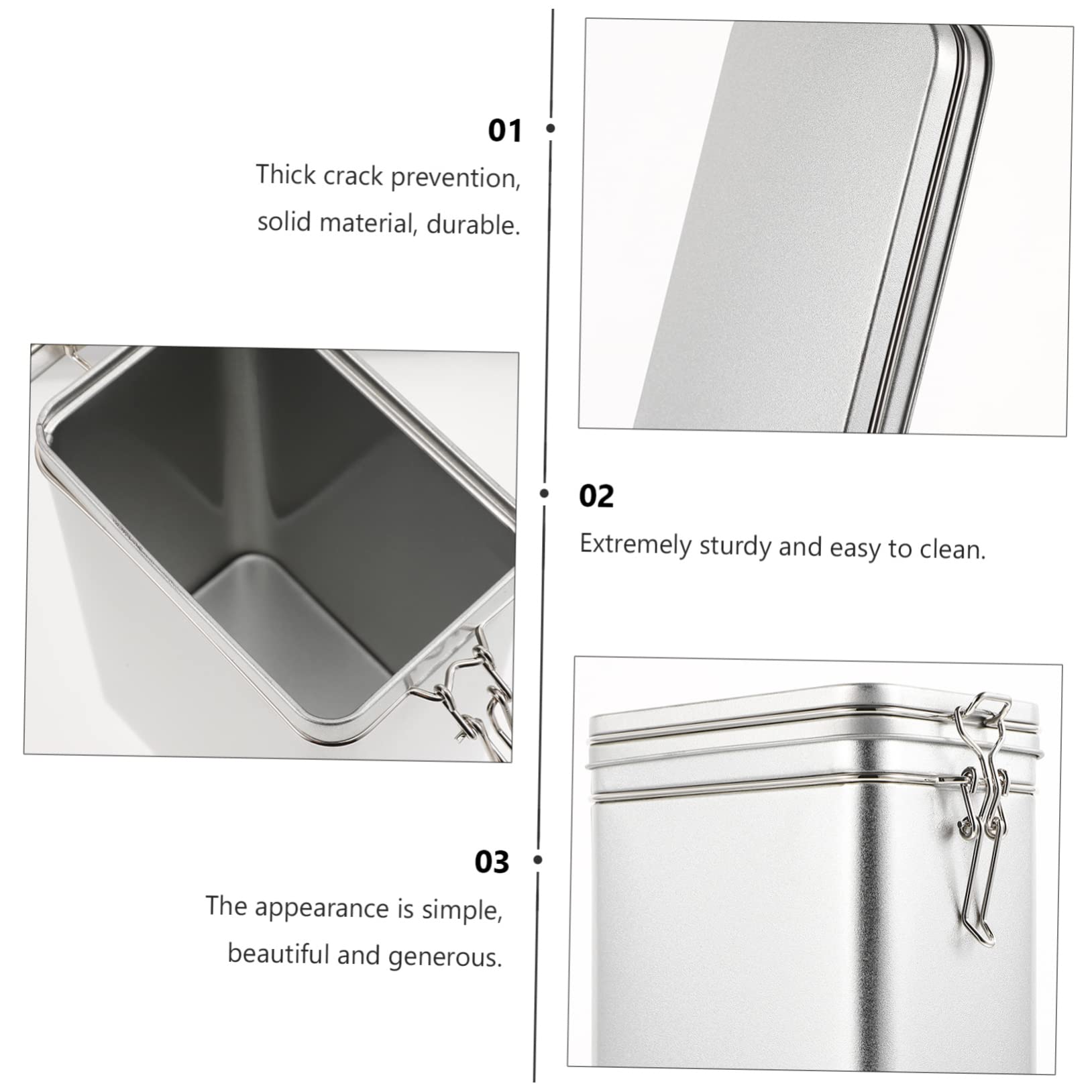 MAGICLULU 2 Stck Vorratsdose Luftdicht mit Großer Kapazität Quadratischer Kaffeebehälter für Bohnen und Tee Robustes Aufbewahrungsglas für Zuhause und Outdoor Platzsparend und Vielseitig