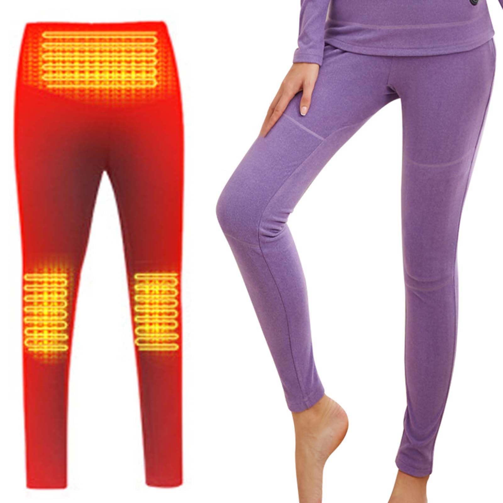 Ensembles De sous-Vêtements Thermiques Chauffants Contrôle du Programme APP 3 Réglages De Température Lavables Charge USB Chauffant sous Vetement Thermique pour l'hiver Unisexe,B,Pant