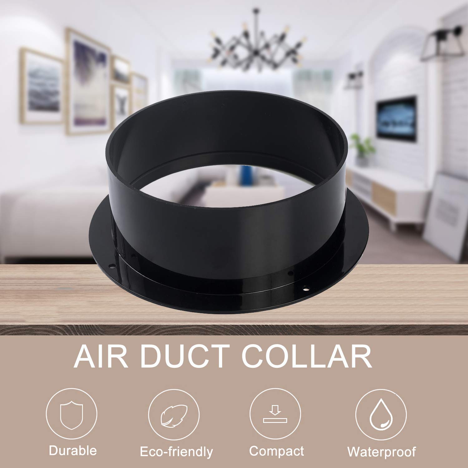 Buy HG POWER 6 Inch Duct Connector Flange ABS Straight Pipe Flange Air