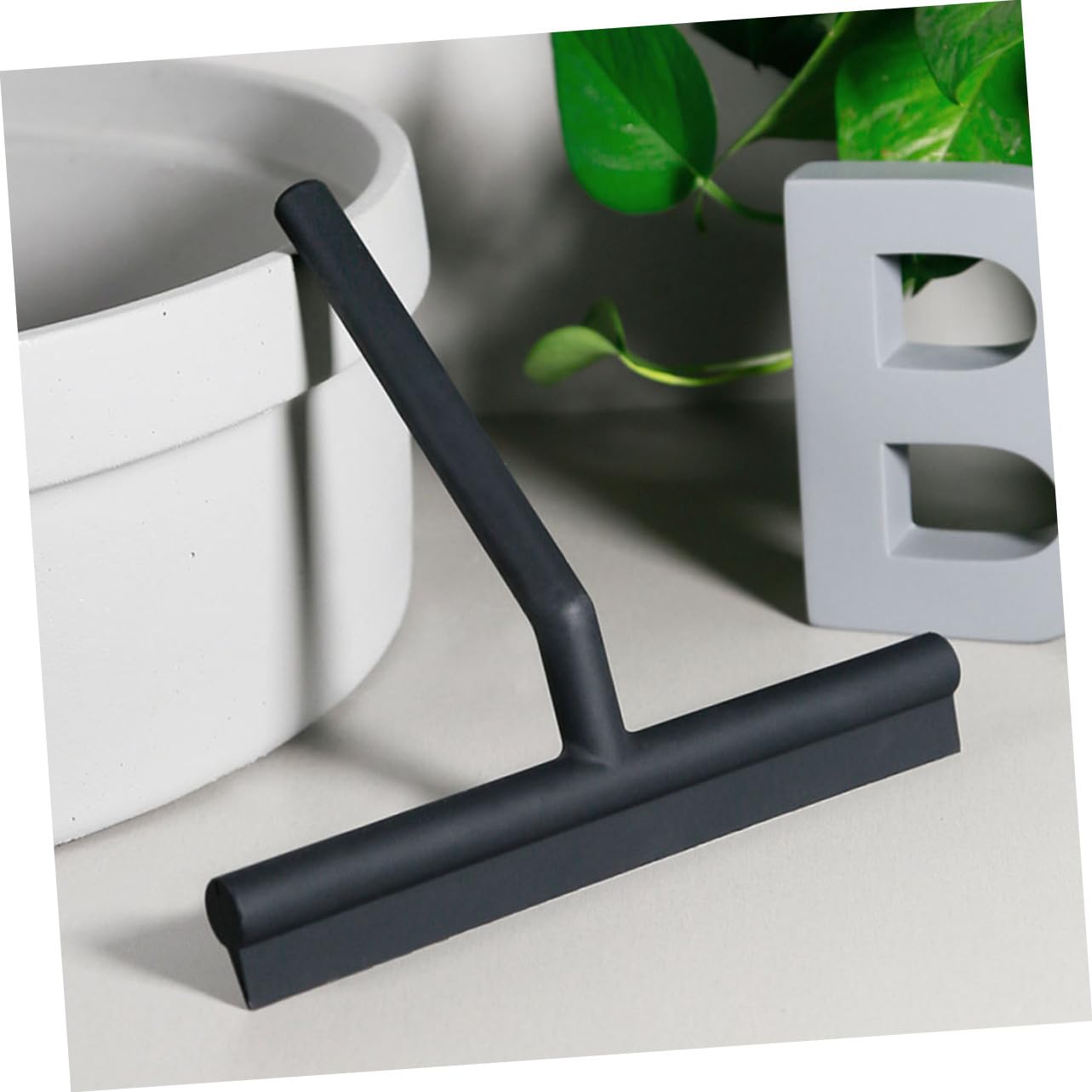 Rasqueta Limpiacristales de Silicona Duradera para Hogar Herramienta de Limpieza para Ventanas Baño y Cocina con Gancho para Fácil Uso Mamparas y Espejos