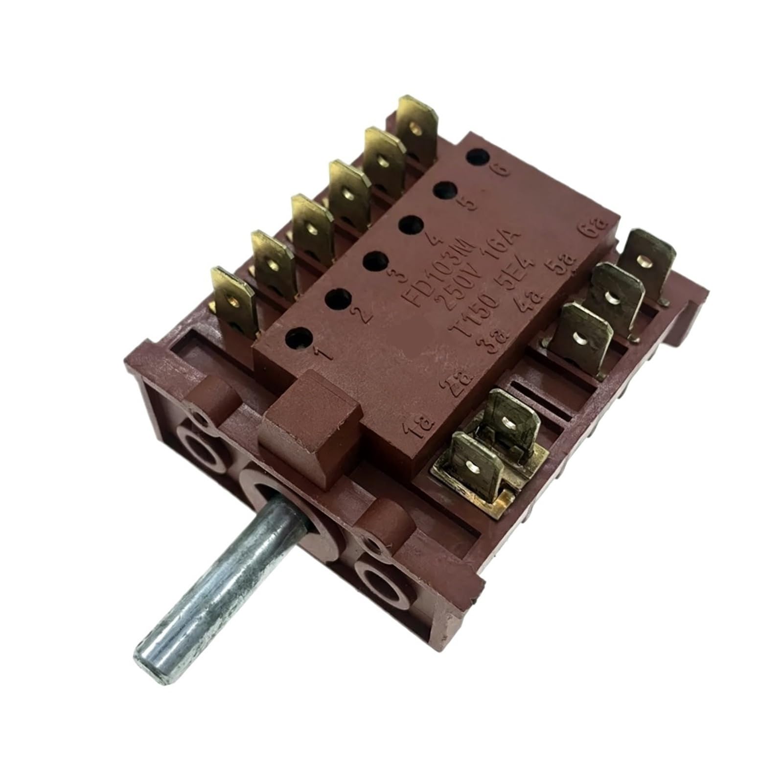 Compatible for Baumatic, interruptor selector giratorio de 10 posiciones FD103M, componente de repuesto for horno, CA 250V 16A