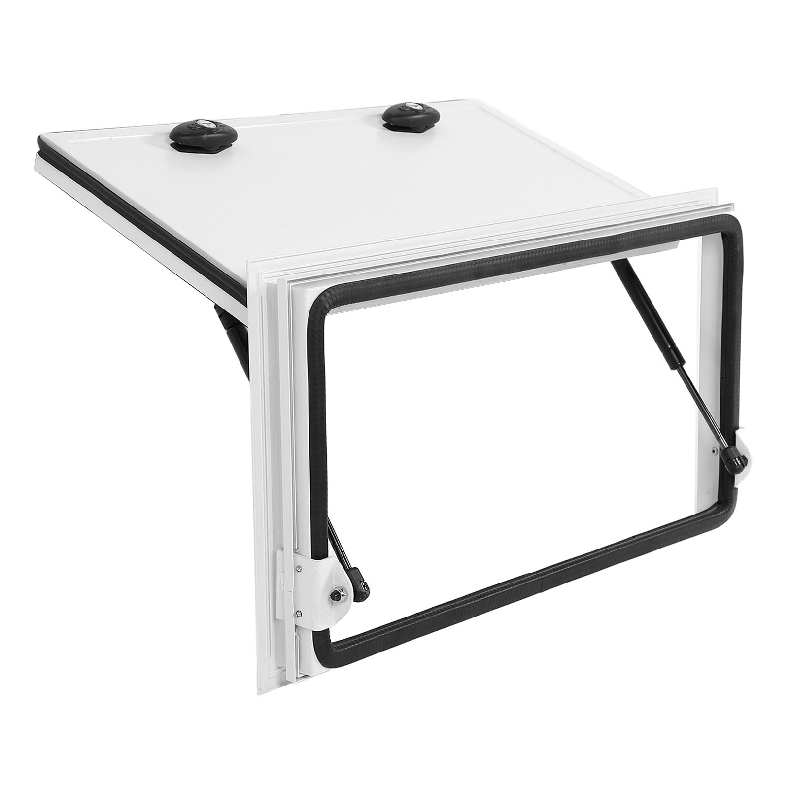 Jiawu Porte à Bagages pour Camping-Car, Porte de Rangement pour Compartiment de Rangement pour Camping-Car, 61 X 30,5 Cm, Porte D'accès Robuste avec Barres de Support et Verrou de