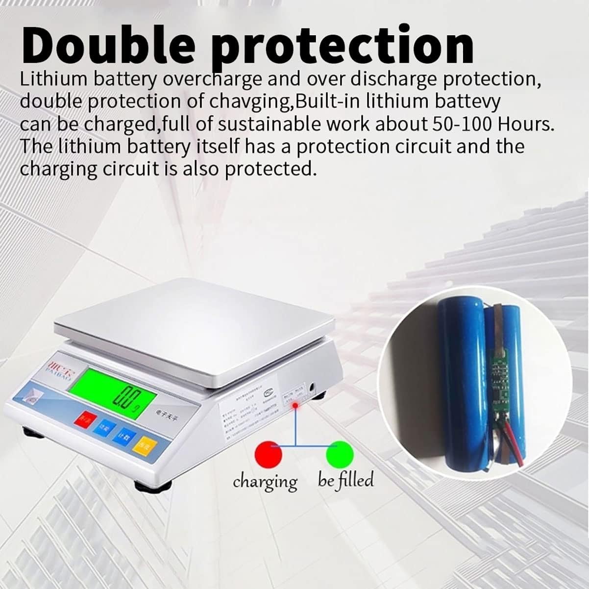 TiStm Industrial Electronic Counting Scale 0.01g High Precision Digital Balance for Home Laboratory Kitchen Jewelry Weighing Scales (Size : 3kg/0.1g)