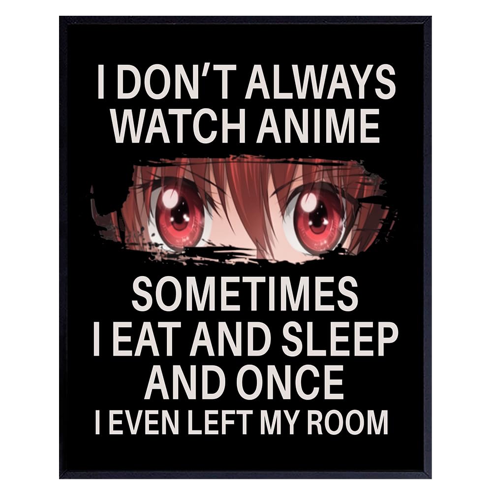Japanese Anime Wall Decor for Teens - Anime Posters 8x10 - Wall Art Print - funny Sayings Wall Art - Sarcastic Gifts for Boys - Home Theater, Playroom