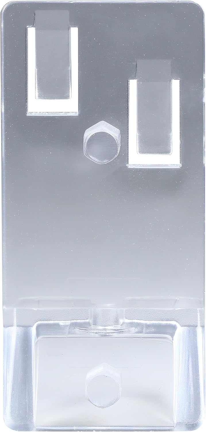 Rok Hardware Heavy Duty Polycarbonate Clear Cabinet Locking Shelf Support Pins, Clear 5mm (3/16") Shelf Support Pegs, Made of Plastic Shelf Clips, ROKLSC5CLR