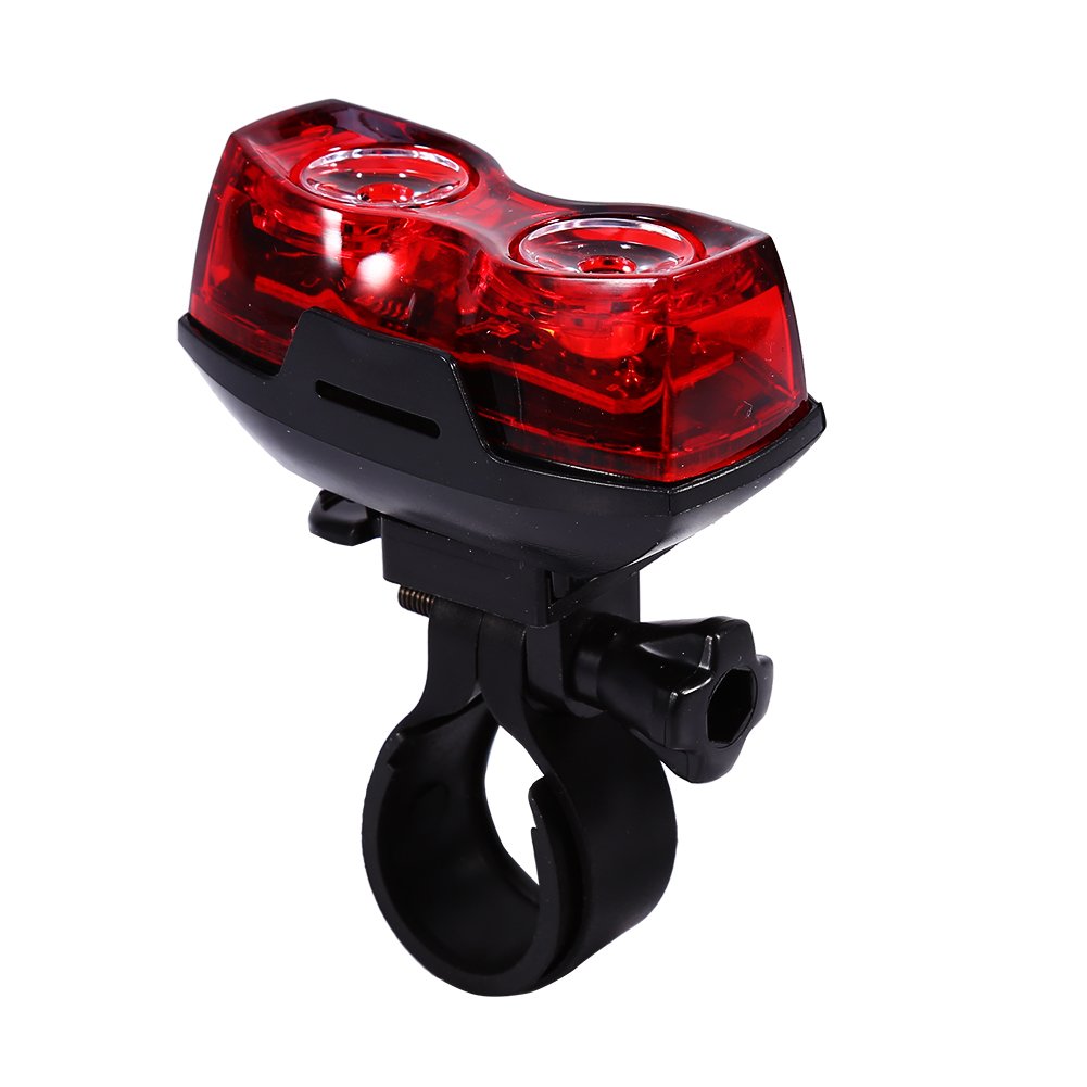 Cycling LED Flashing Light, Safe Durable Bright Plastic Tail Light for Bike for Handlebars for Posts