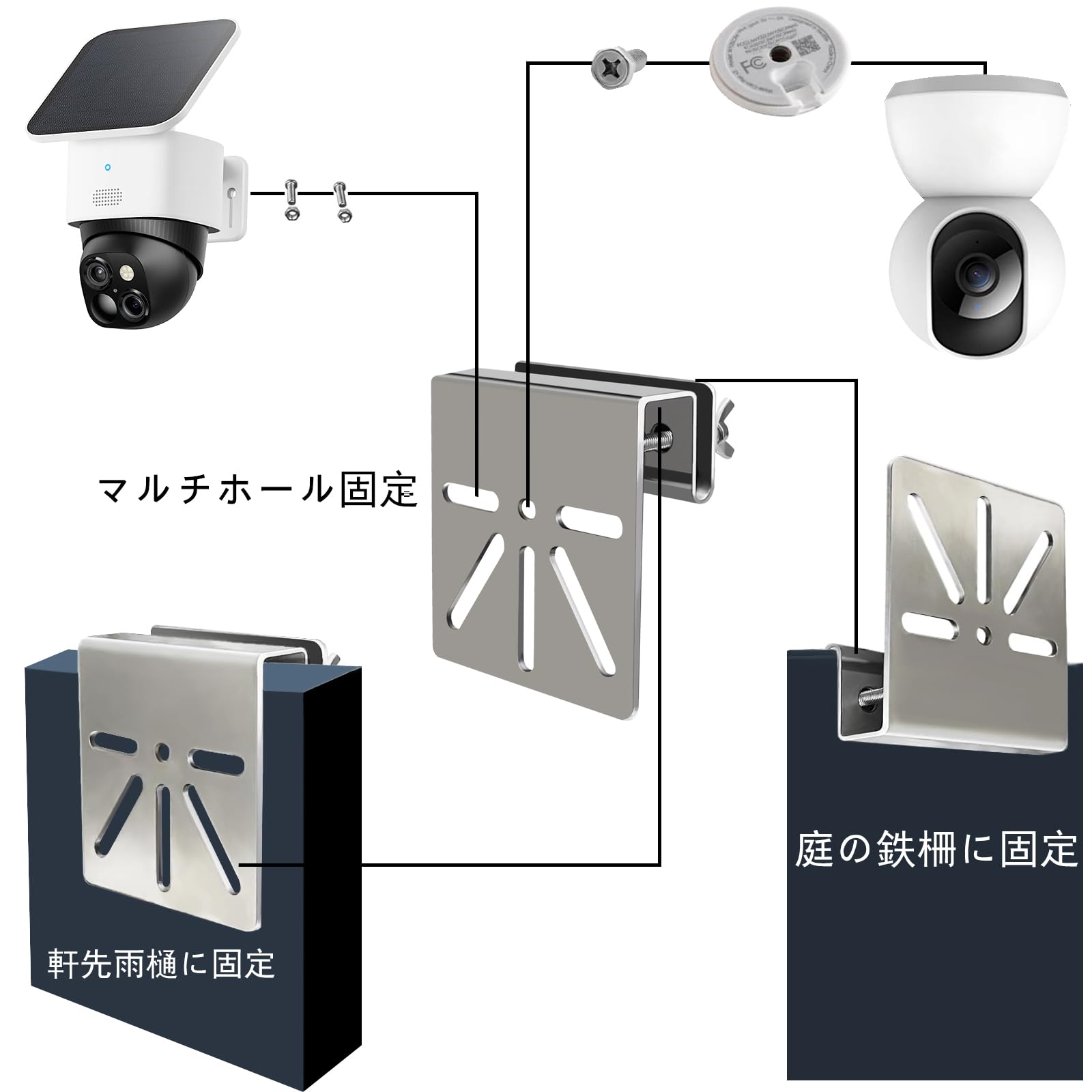 Amazon.co.jp: Eufy Security SoloCam S340 用雨樋マウント 軒先雨樋