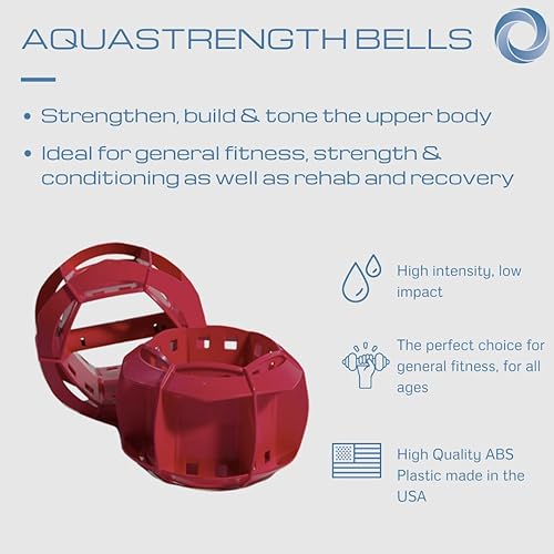 Miniatura 5 de Aquastrength Paquete de cuerpo total (rosa) - Equipo funcional de entrenamiento acuático - Incluye enlace en línea para acceder al video de