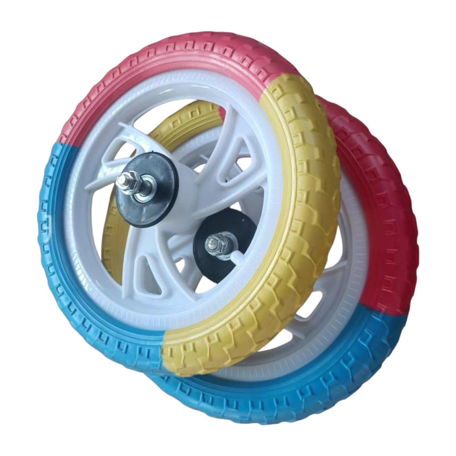 harayaa 2 Stücke 12 Zoll Schaum Kinder Fahrrad Räder Nylon Nabe Ersatzteile, Style A