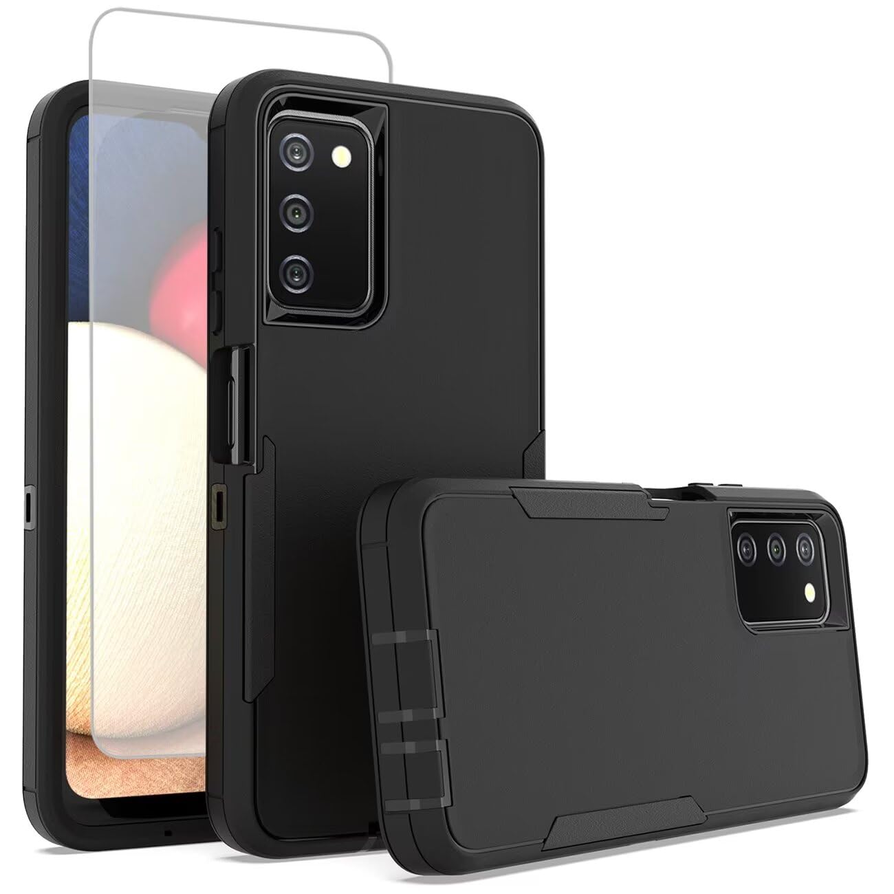 Protection Galaxy A02S antichoc hybride avec vitre d'écran - 8