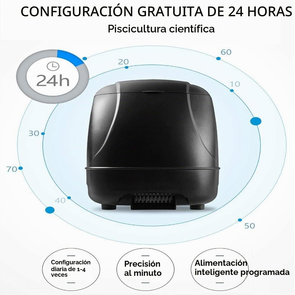 10L Pond feeder, Alimentador automático para peces, Dispensador comida peces estanque, Comedero automatico peces con batería
