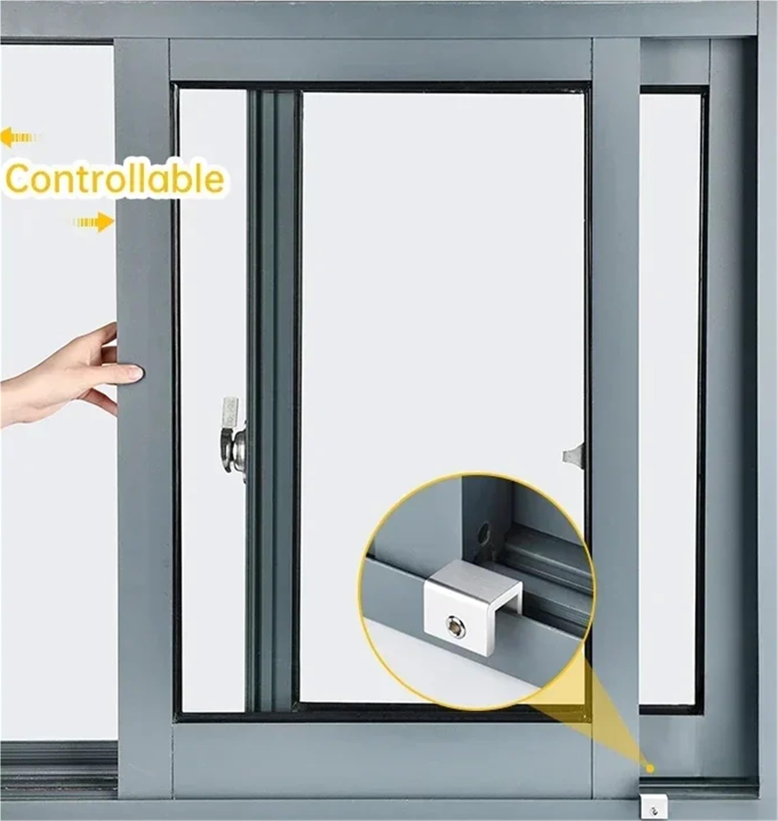 Lot de 20 butées de verrouillage antivol avec clé pour porte et fenêtre - Réglable et portable