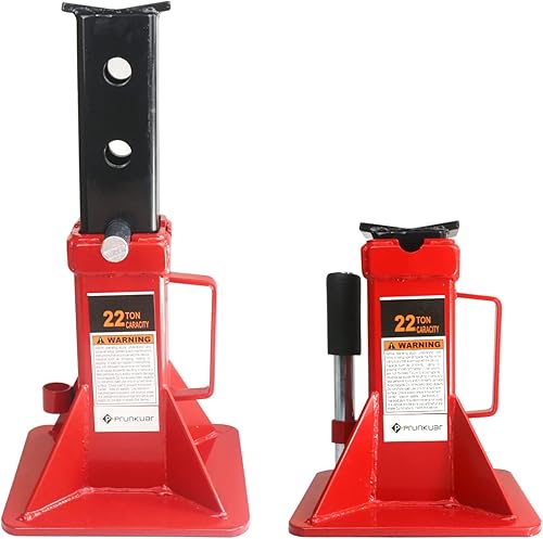 22 toneladas (44,000 libras) Heavy Duty Pin Type Professional Car Jack Stands con bloqueo Altura ajustable a 19.75" Ajuste para apoyar camiones,