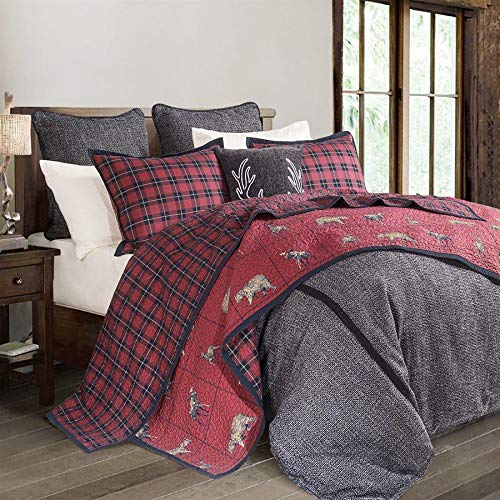 Image of HiEnd Accents Hamilton 4 Piece Full Black White Tweed Comforter Set