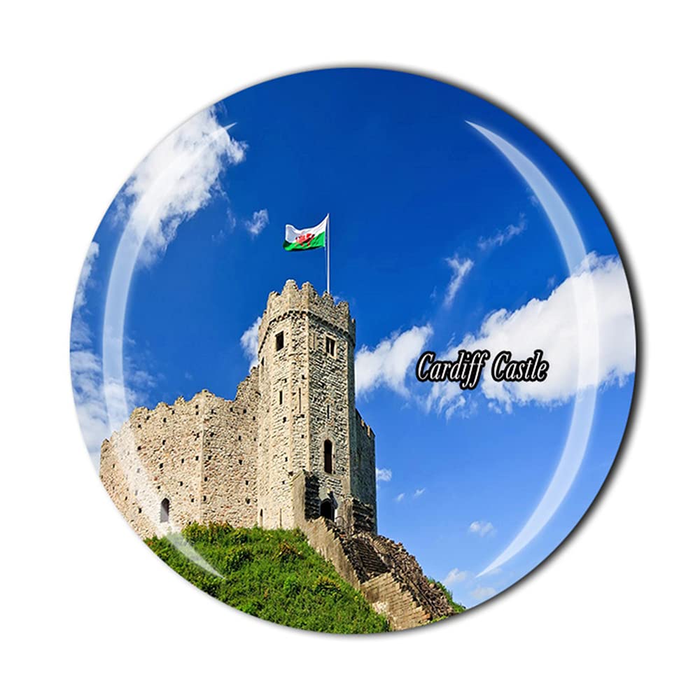 Muyu Magnet Cardiff Wales Cardiff Castle Wales United Kingdom Fridge Magnet Souvenir Gift Crystal Magnetic Sticker