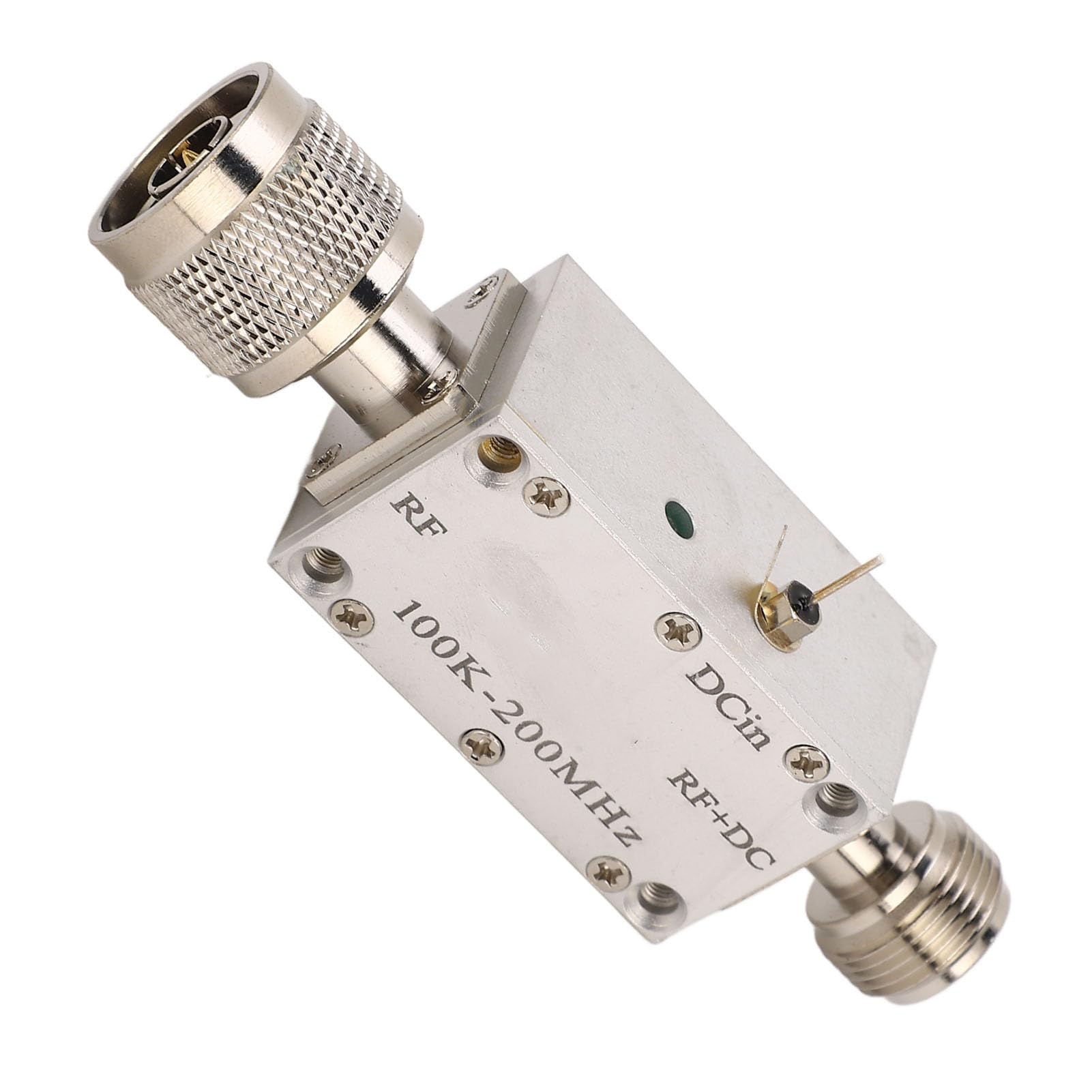 Bias Tee T Piece RF Broadband Amplifier Module DC Blocker Coaxial Feeder for Optical Modulation Drive 0.1?200MHz 1A
