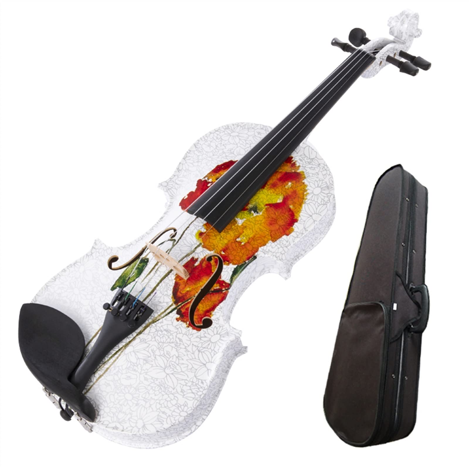 Violini per Studenti Kit Di Strumenti Musicali Per Violino Acustico 4/4 Fatto A Mano Con Top In Abete Massiccio E Fondo In Acero Massiccio Con Raccordi In Ebano Professionale Violino