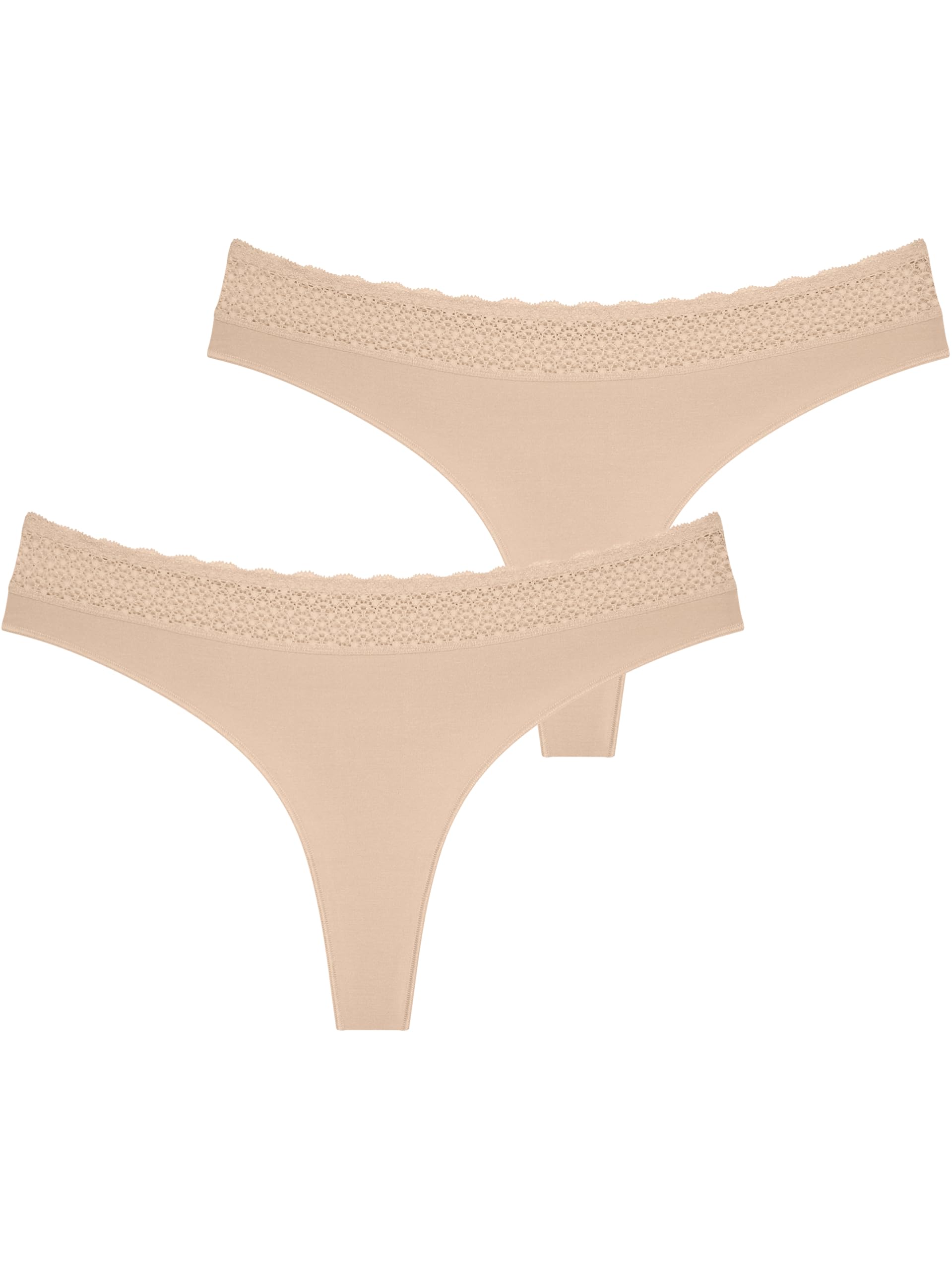 Triumph Women's Feel Of Modal String 2p UNDERPANTS, beige, XS