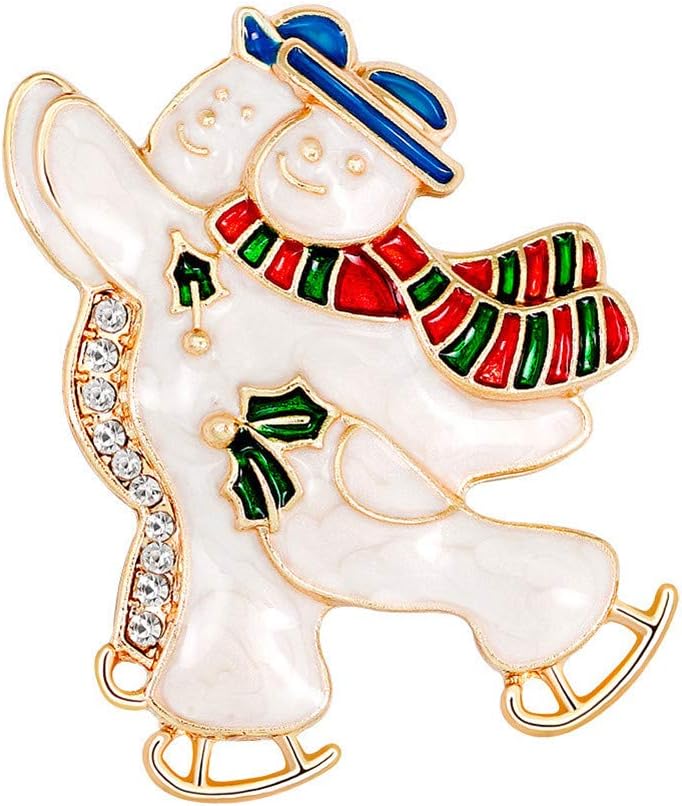 WESEEDOO Christmas Cartoon Brooch Women Brooch Rhinestone Brooch Creative Brooch Elegant Brooch Denim Badge Cartoon Brooch Lapel Pin Corsage Brooch