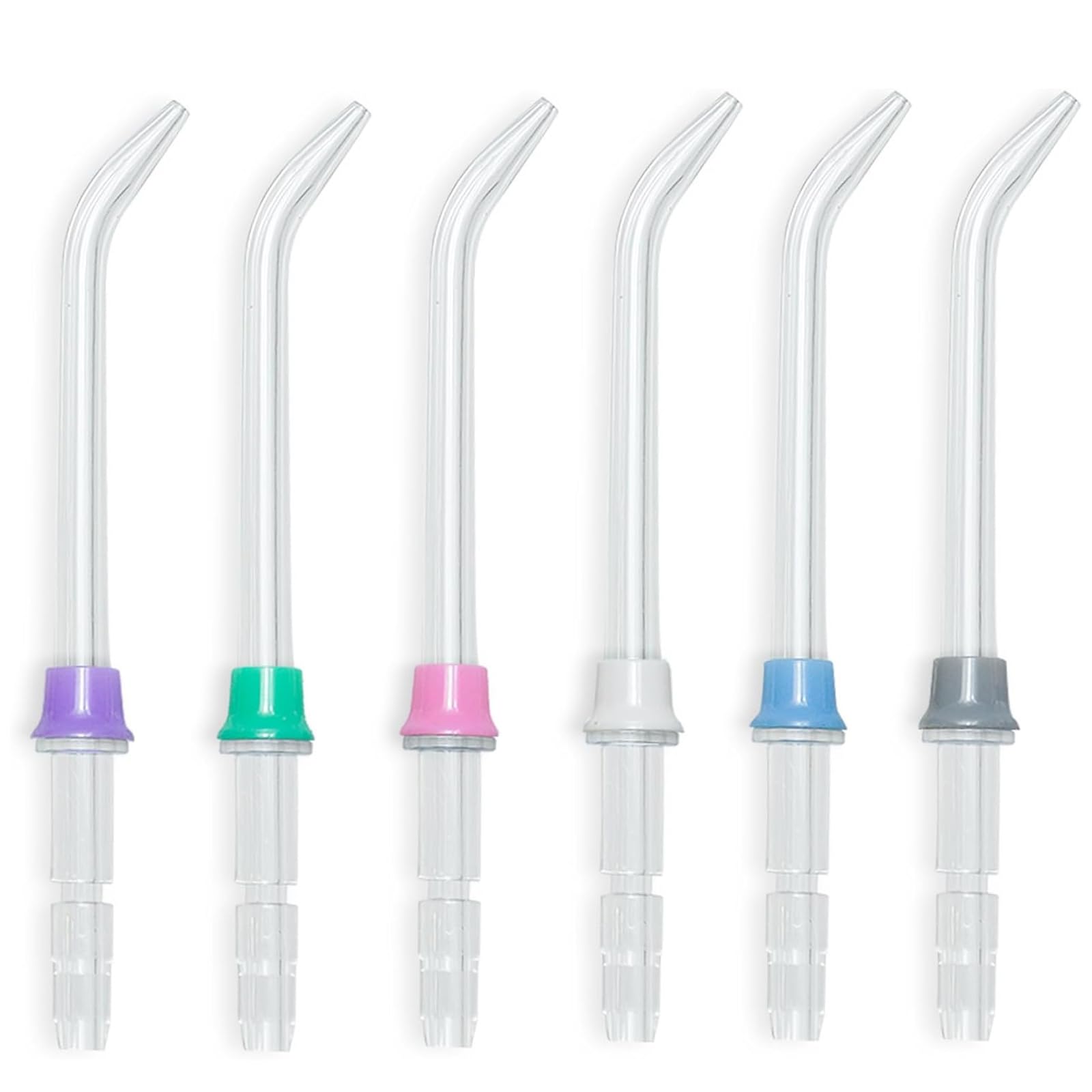 6 pcs water flosser heads compatible with waterpik, water flosser replacement heads, refill heads for oral irrigator dental flosser, compatible with wp100 wp250 wp300 wp450 wp660 wp900