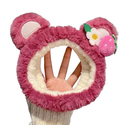 2個セット ヘアバンド レディース 秋冬 洗顔用ヘッドバンド プラッシュヘアプレス 滑り止めヘアピン ヘッドドレス エクササイズ ヨガ メイクアップヘッドバンド(Hair Band Red Flower)