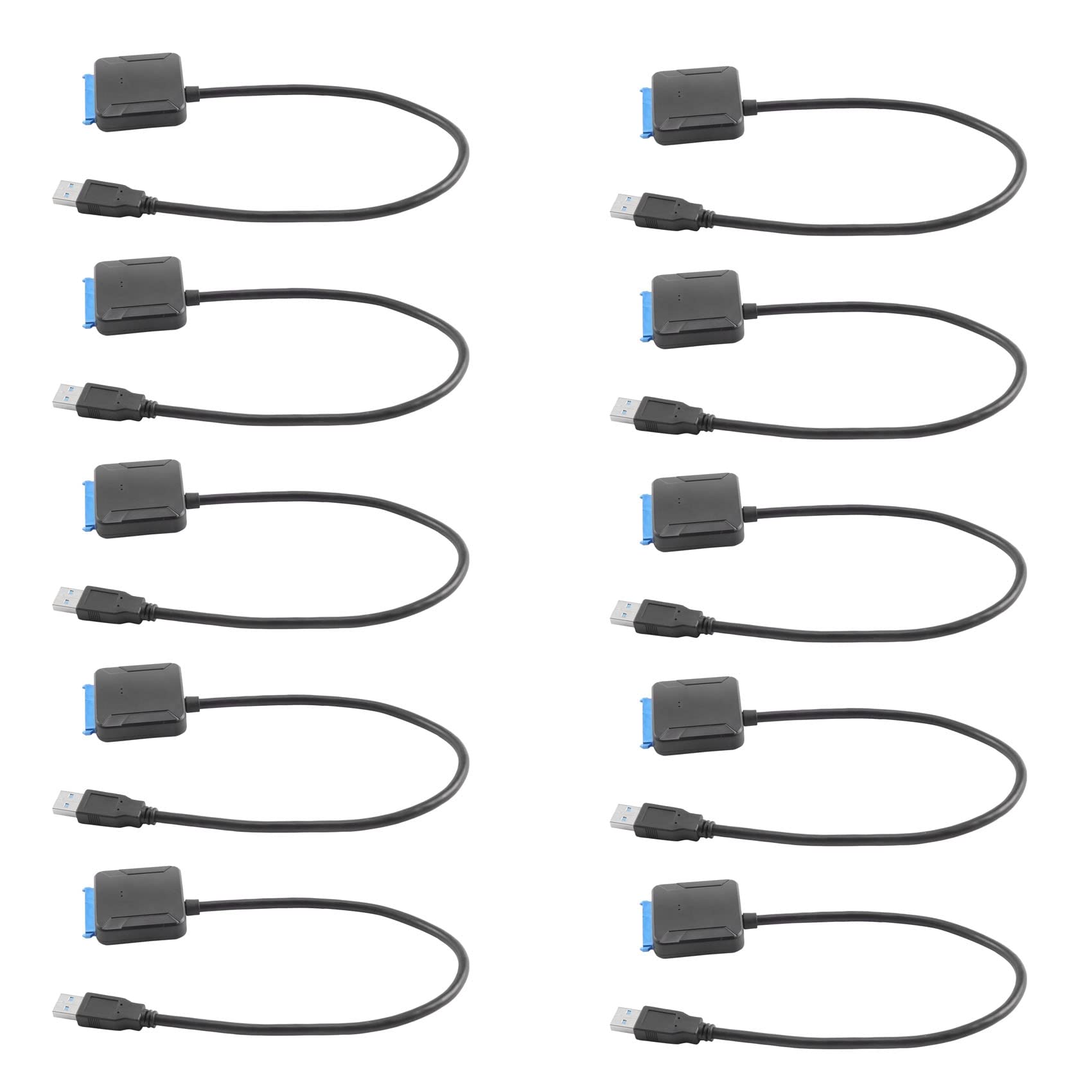 10X Adattatore per per Convertitori di Dischi Rigidi per Dischi Rigidi Ssd 2.5/3.5 da Sata A USB 3.0