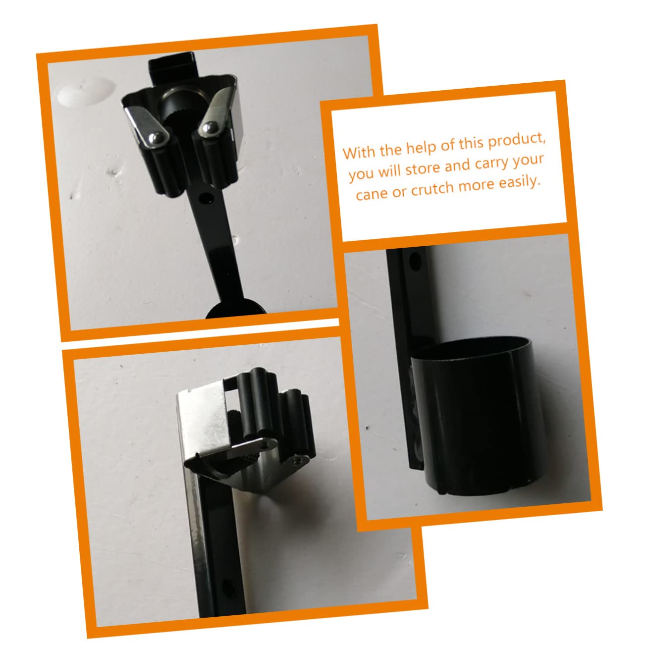 HOMOCONO Walking Stick Stand Crutch Support Holder Long Lasting Sturdy Cane Rack for Wheelchair Users