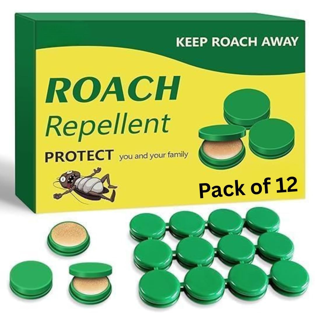 Natural Cockroach Killer for Kitchens, Bathrooms & Cabinets – Herbal Gel Bait & Roach Trap Set (Pack of 12) for Long-Lasting Indoor Pest Control with Safe, Odorless Anti-Roach Formula-image-9