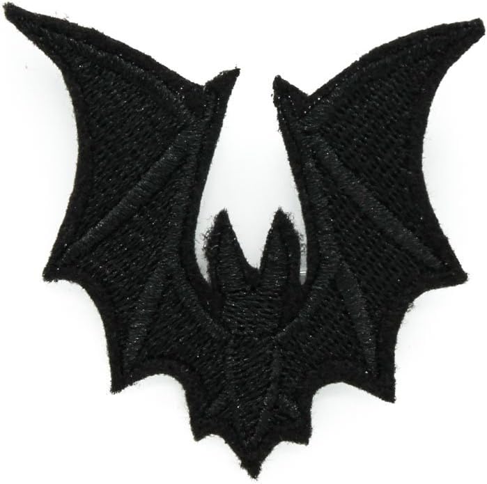 Small Vampire Bat Embroidered Iron On Patch