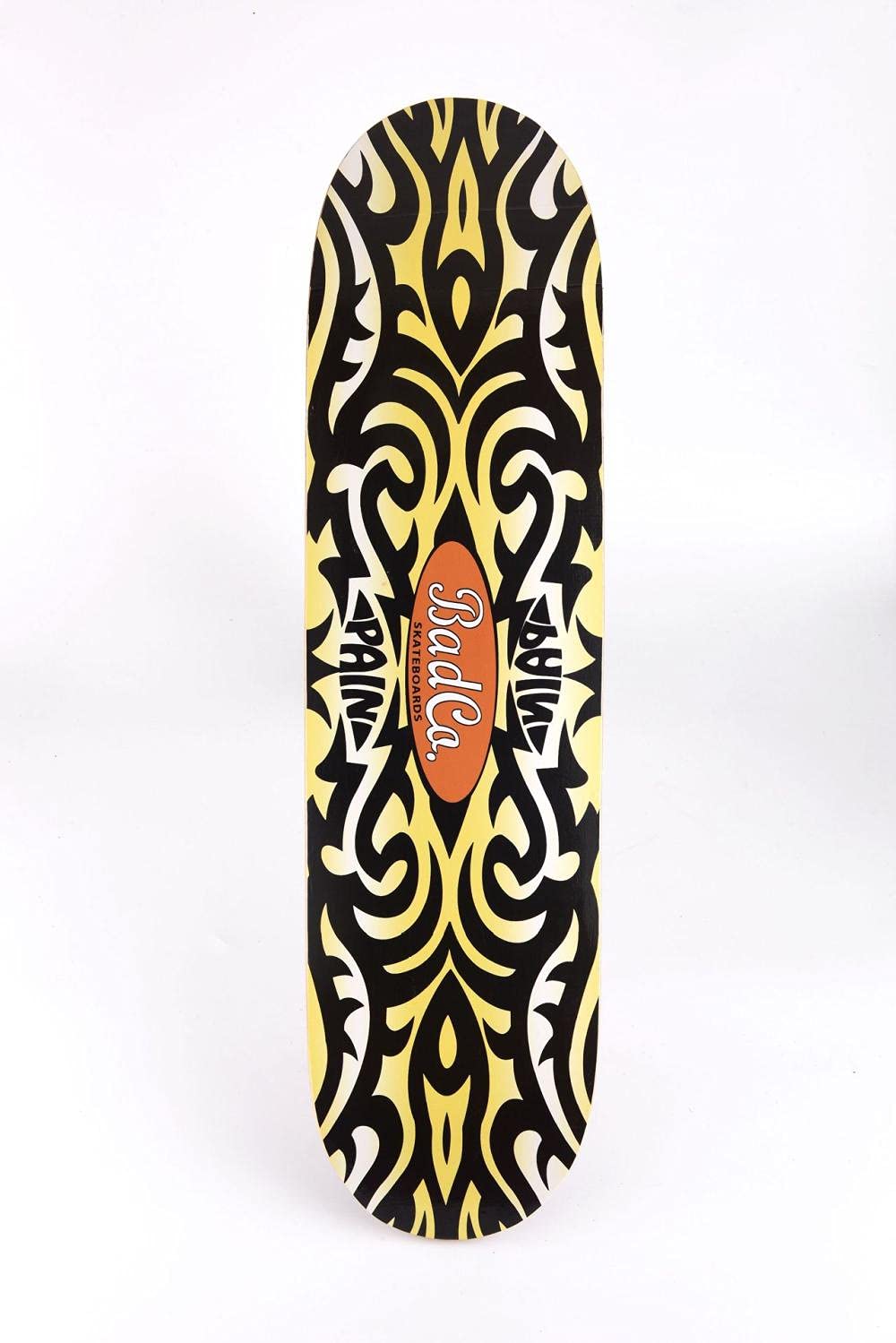 Deskorolka z żółtym wzorem deskorolka dla dzieci od 8 lat 80 x 20 cm 7-warstwowe drewno klonowe Longboard Double Kick kompletny zestaw dla początkujących chłopców i dziewczynek, dorosłych profesjonalna Penny Board